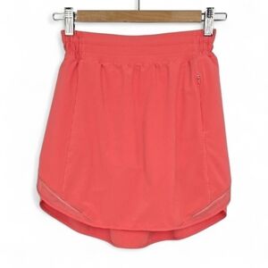 Lululemon Women's Hotty Hot High-Rise Skirt Skort Raspberry Cream Stretch Size 4